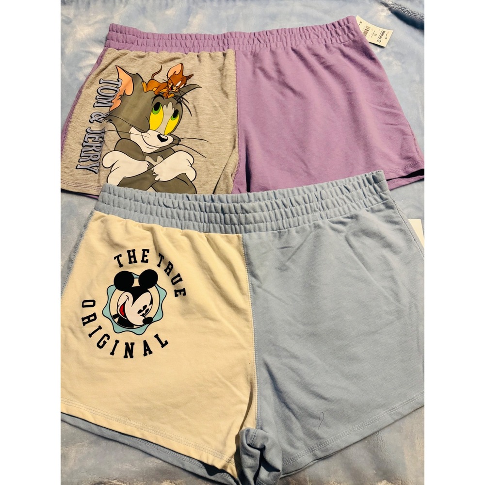 New Walmart Disney Mickey Mouse & Tom and Jerry Shorts Bundle XXL 2pk